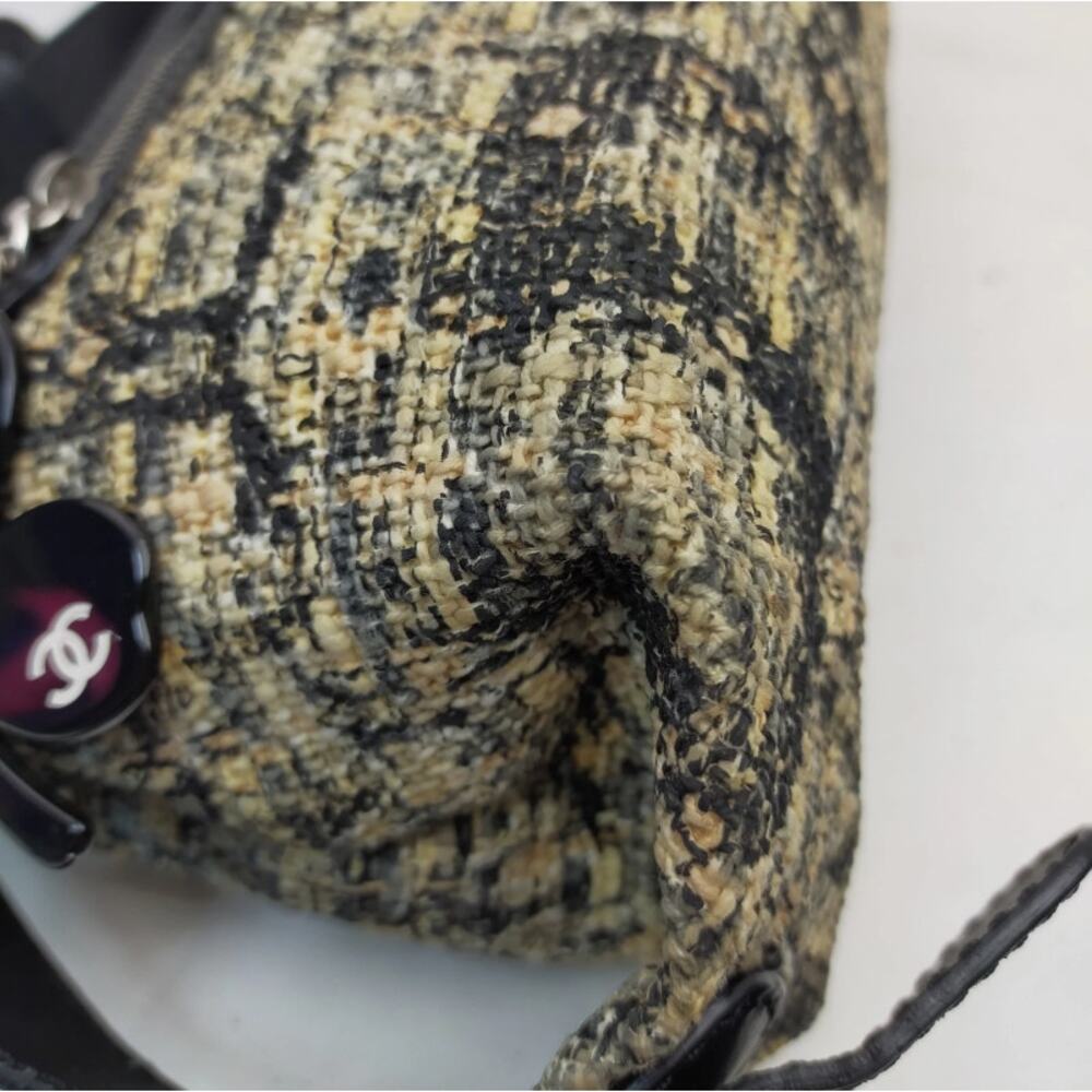 💎✨BEAUTIFUL✨💎Authentic Chanel Coco Camellia Tweed Handbag Beige - Picture 7 of 10